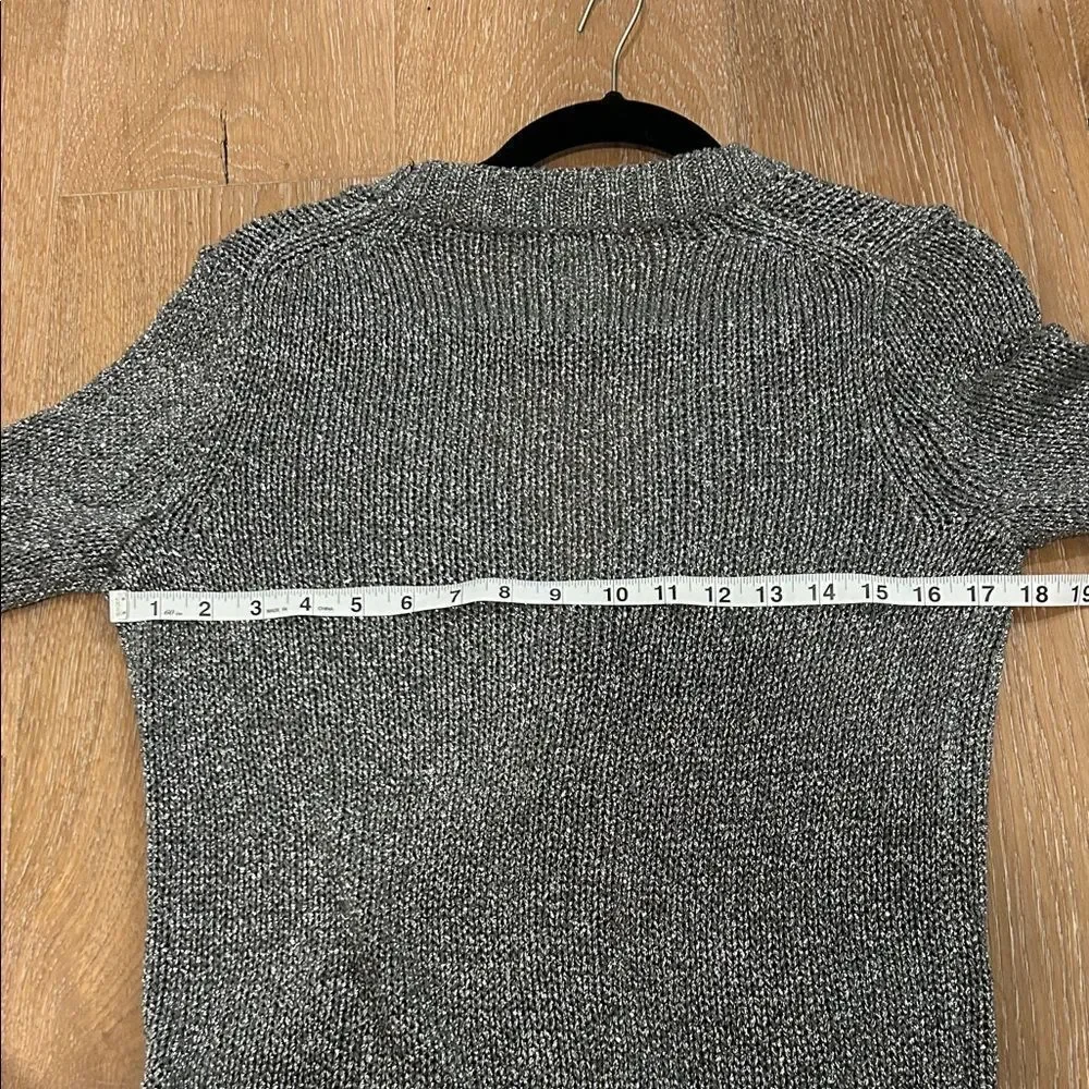 J. Crew Silver Button-Up Cardigan, Size Medium